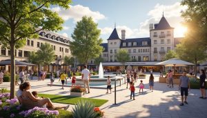 découvrez les projets d'aménagement de la place du château à châteaubriant, alliant espaces piétonniers et stationnement souterrain pour revitaliser ce site emblématique et favoriser la convivialité.
