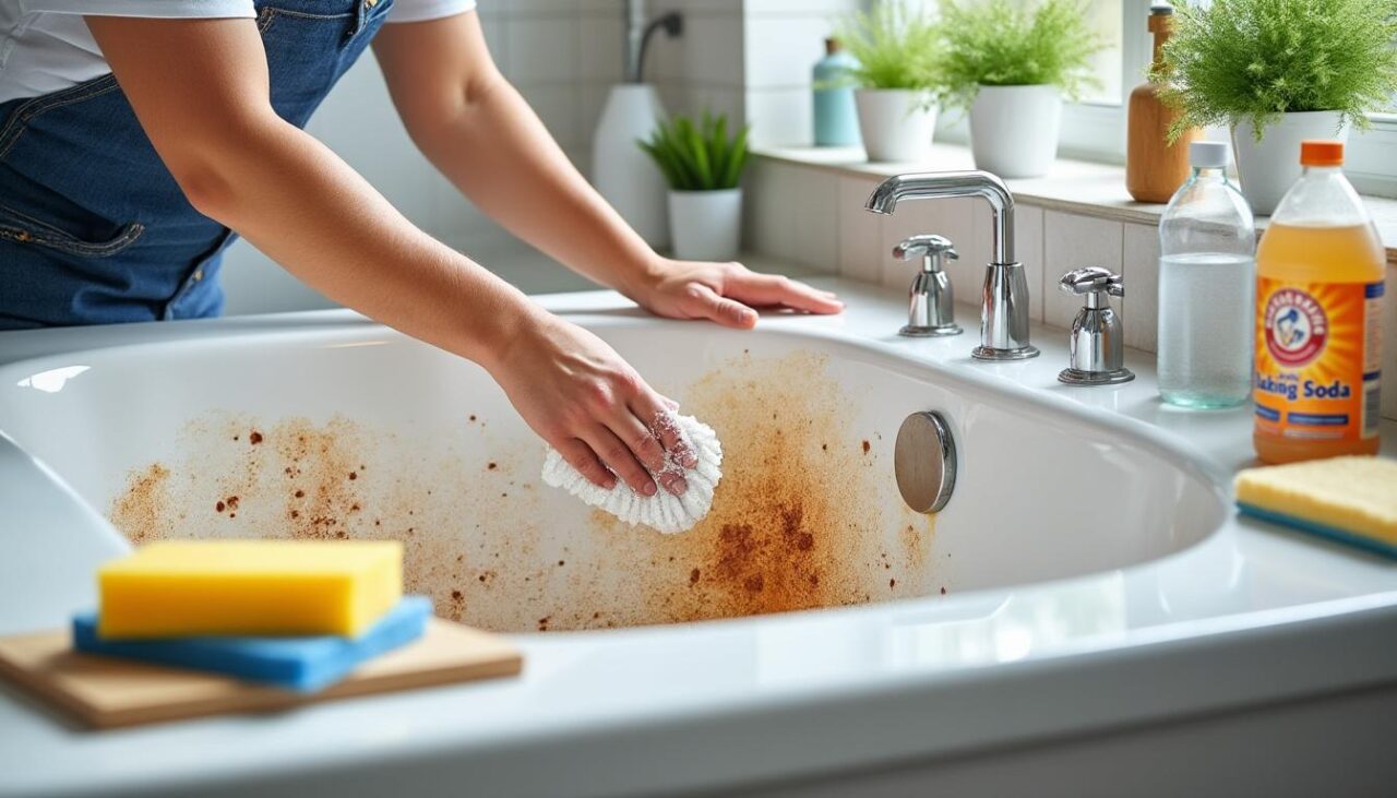 Éliminer la rouille de votre baignoire : astuces pratiques