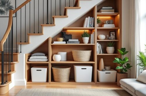 découvrez des idées astucieuses pour transformer l'espace sous votre escalier en un coin de rangement pratique et esthétique. optimisez chaque recoin avec des solutions intelligentes, de l'aménagement de placards aux étagères personnalisées, pour un intérieur bien organisé et fonctionnel.