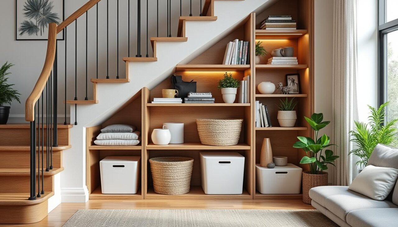 Optimiser l'espace sous l'escalier : des idées astucieuses