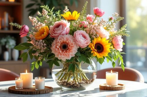 découvrez des idées créatives et originales pour décorer votre intérieur en remplissant un grand vase transparent avec des éléments naturels, des objets déco ou des compositions florales tendance.