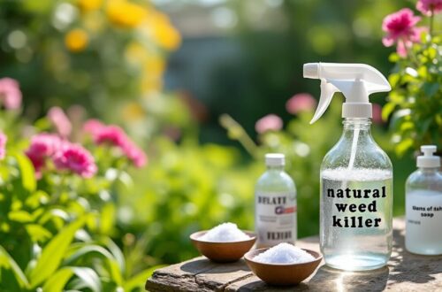 découvrez comment préparer un désherbant naturel efficace en mélangeant du vinaigre blanc, du sel et du liquide vaisselle. protégez votre jardin des mauvaises herbes tout en respectant l'environnement avec cette solution maison simple et économique.